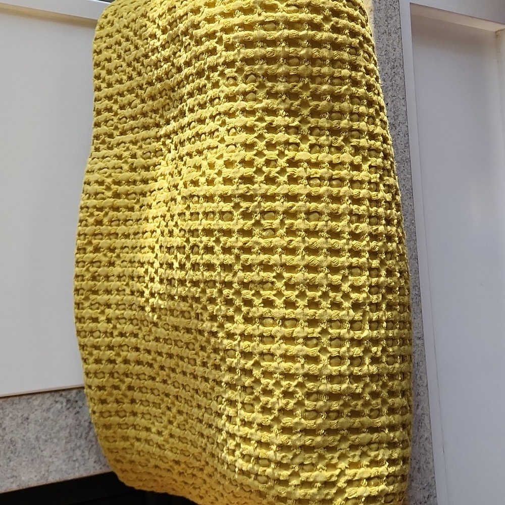 NWT mustard matelasse coverlet